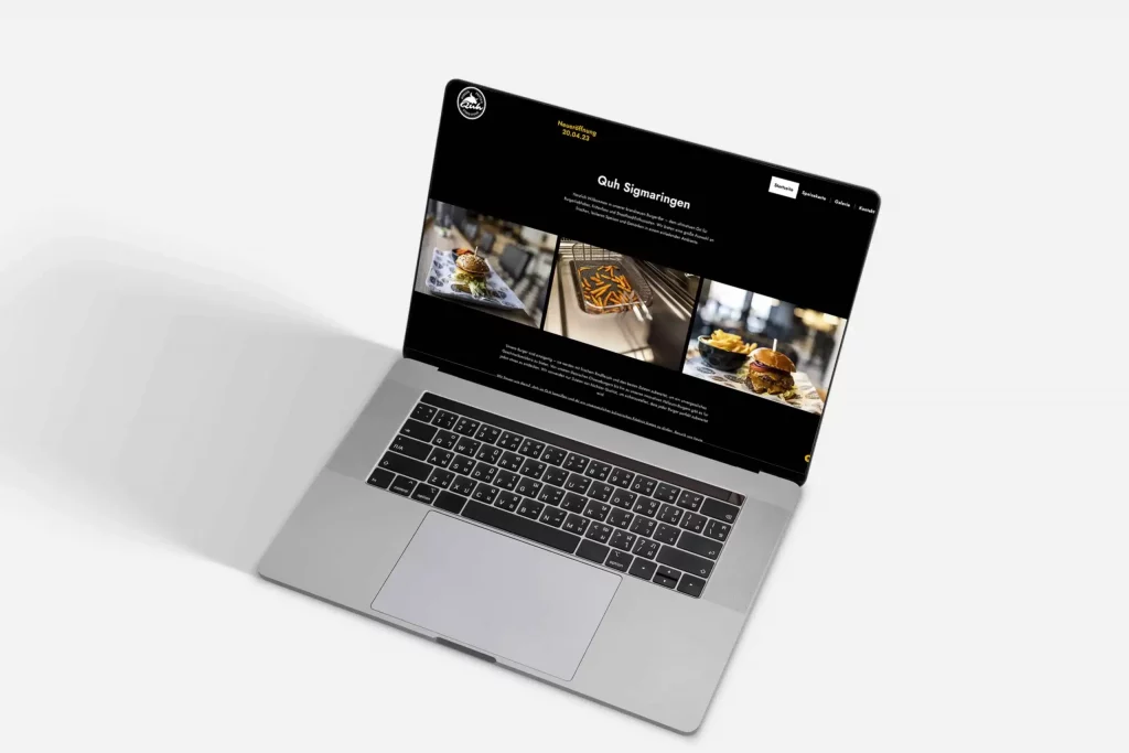 Website für Quh – Burger, Fritten & Streetfood in Sigmaringen