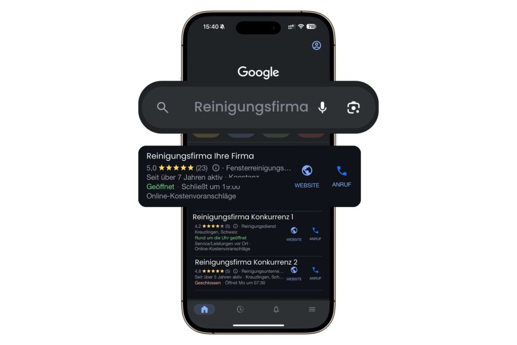 `SEO Agentur Ostschweiz – Mehr Sichtbarkeit fuer Zuerich Thurgau St. Gallen 1 1 1 Local SEO für Konstanz, Bodensee und Ostschweiz – mehr Sichtbarkeit bei Google