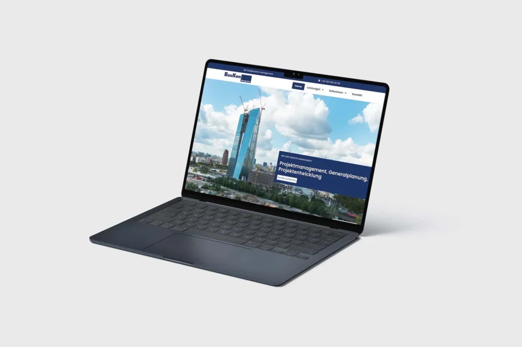 BauKon Management: Professioneller B2B-Webauftritt, der Kompetenz sichtbar macht und Anfragen erleichtert