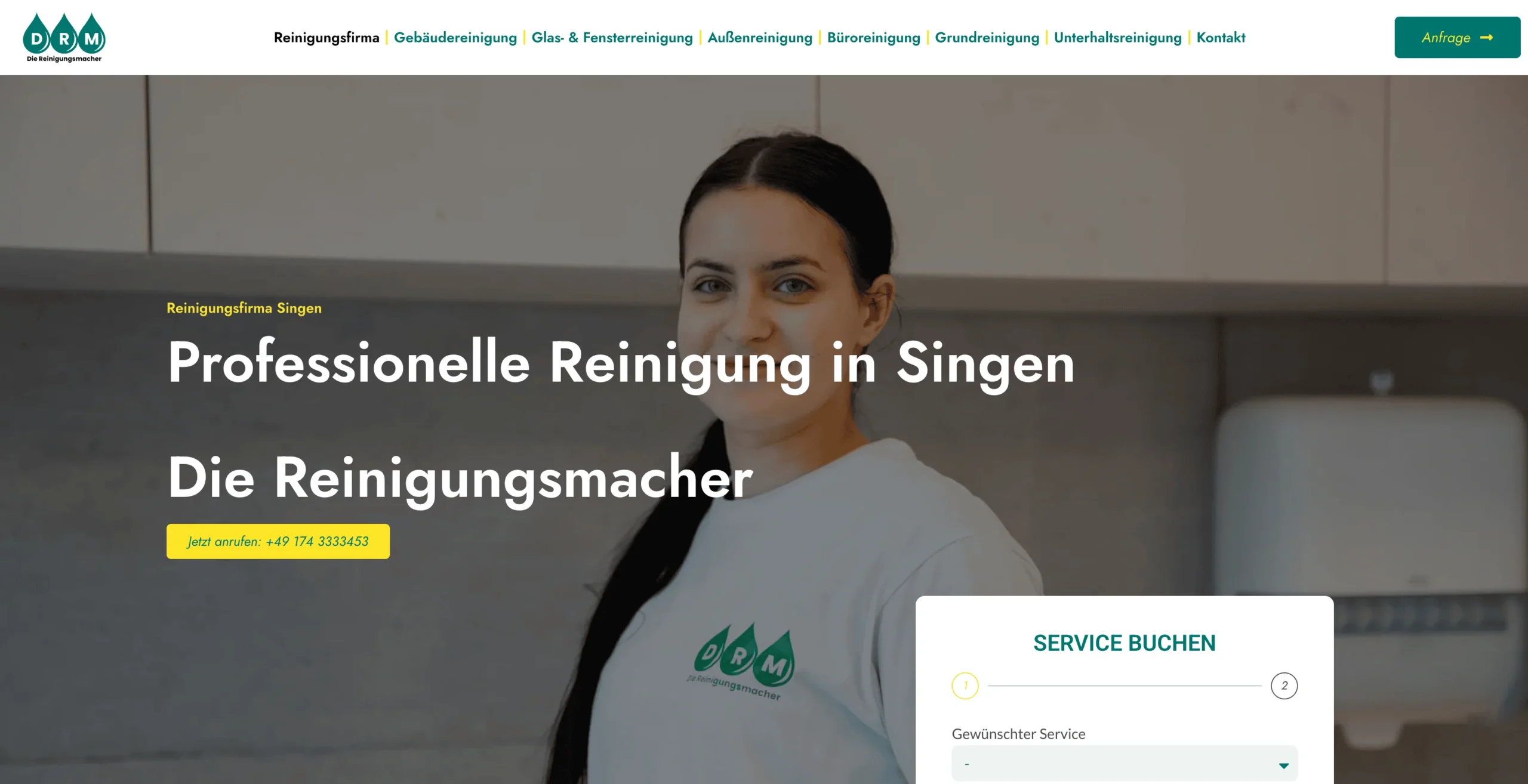 Website erstellt für Reinigungsmacher Singen – Webdesign und SEO Referenz von LEOSA