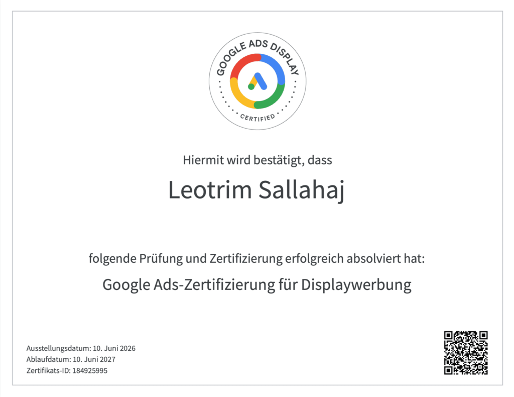 Google Ads Display Certified