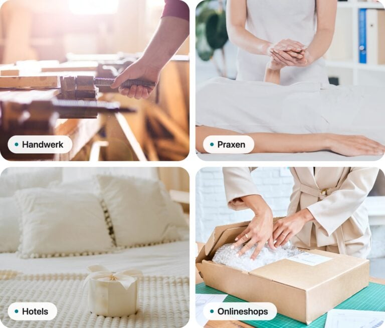 Projekte von LEOSA für Handwerk, Praxen, Hotels und Onlineshops